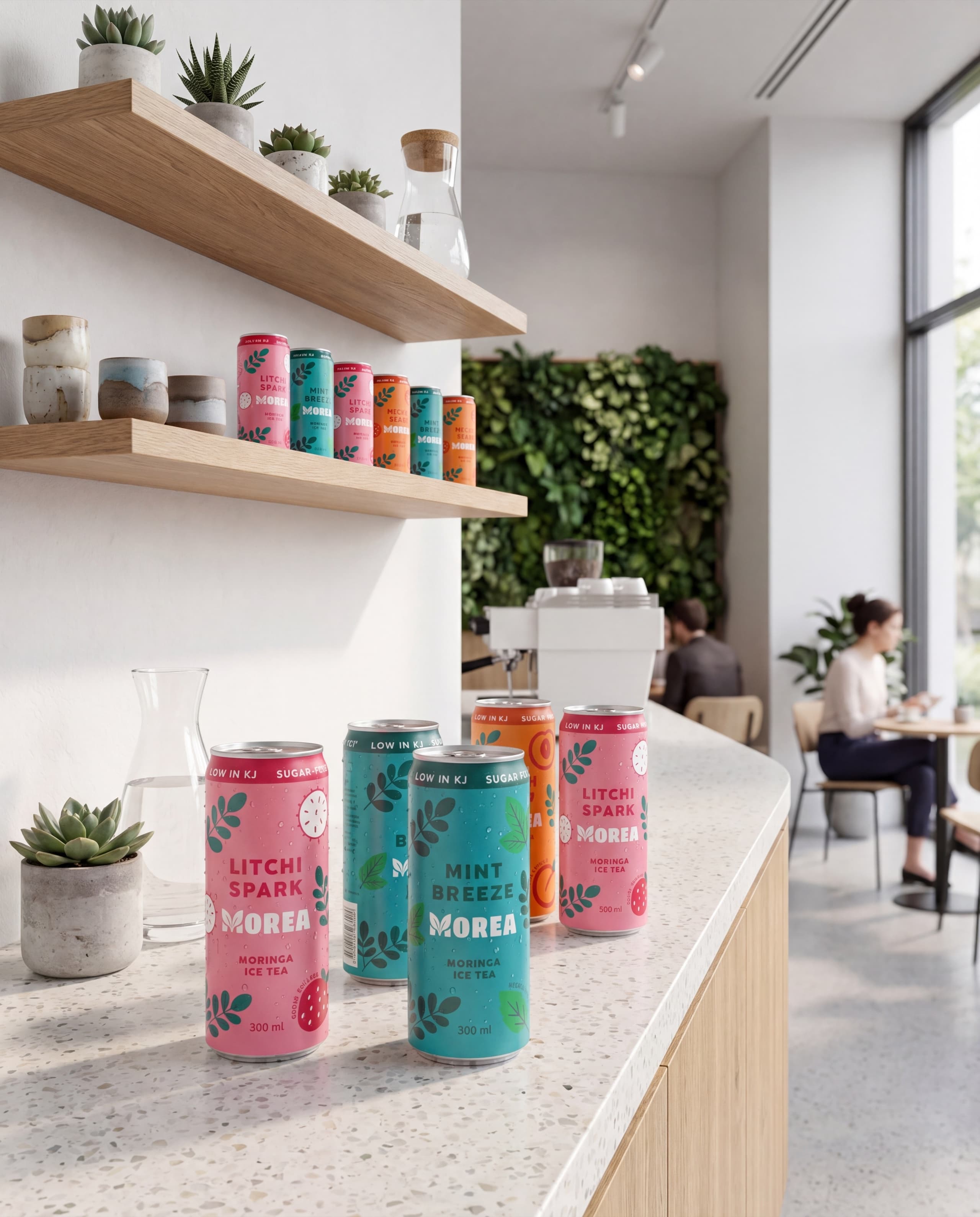 Morea stocked at a premium café